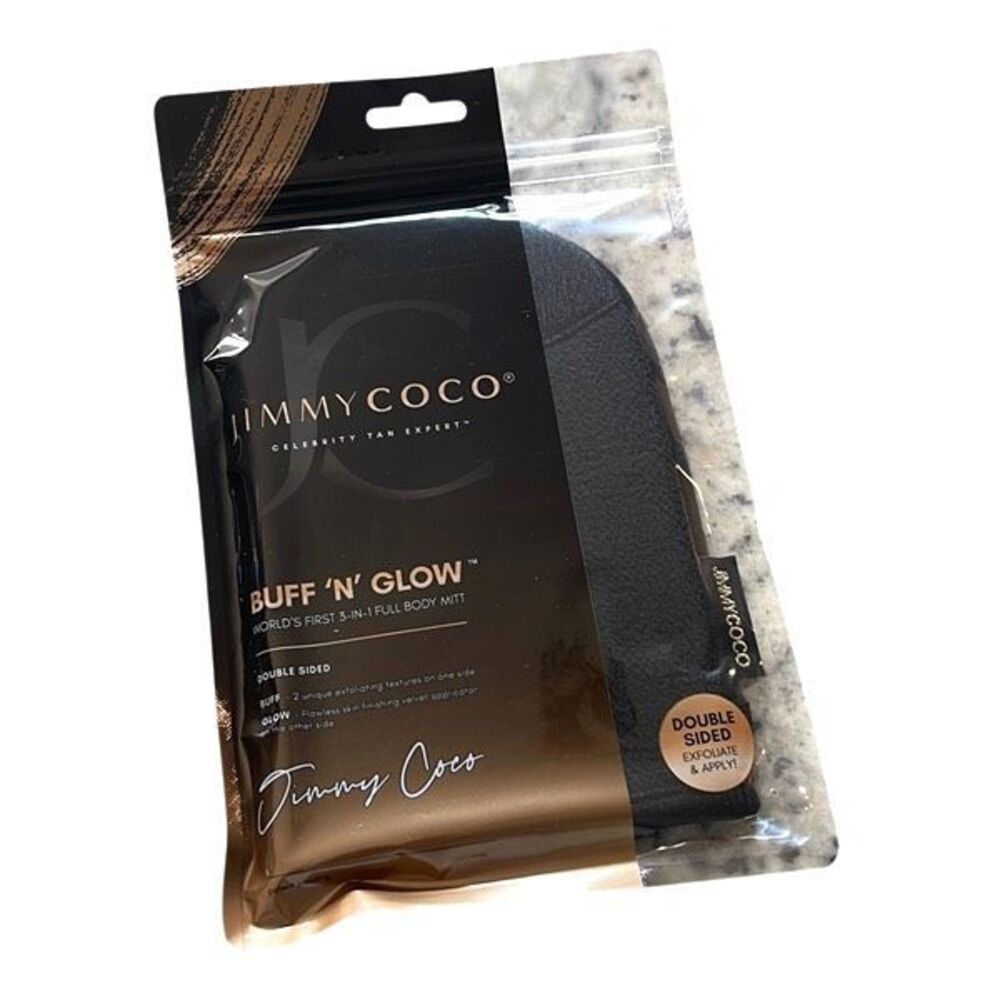 Jimmy‎ Coco Buff & Glow Mitt 2 Sided  Black New